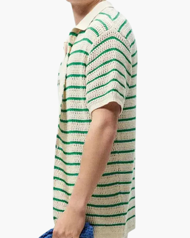 Marbella - Strickknopfhemd