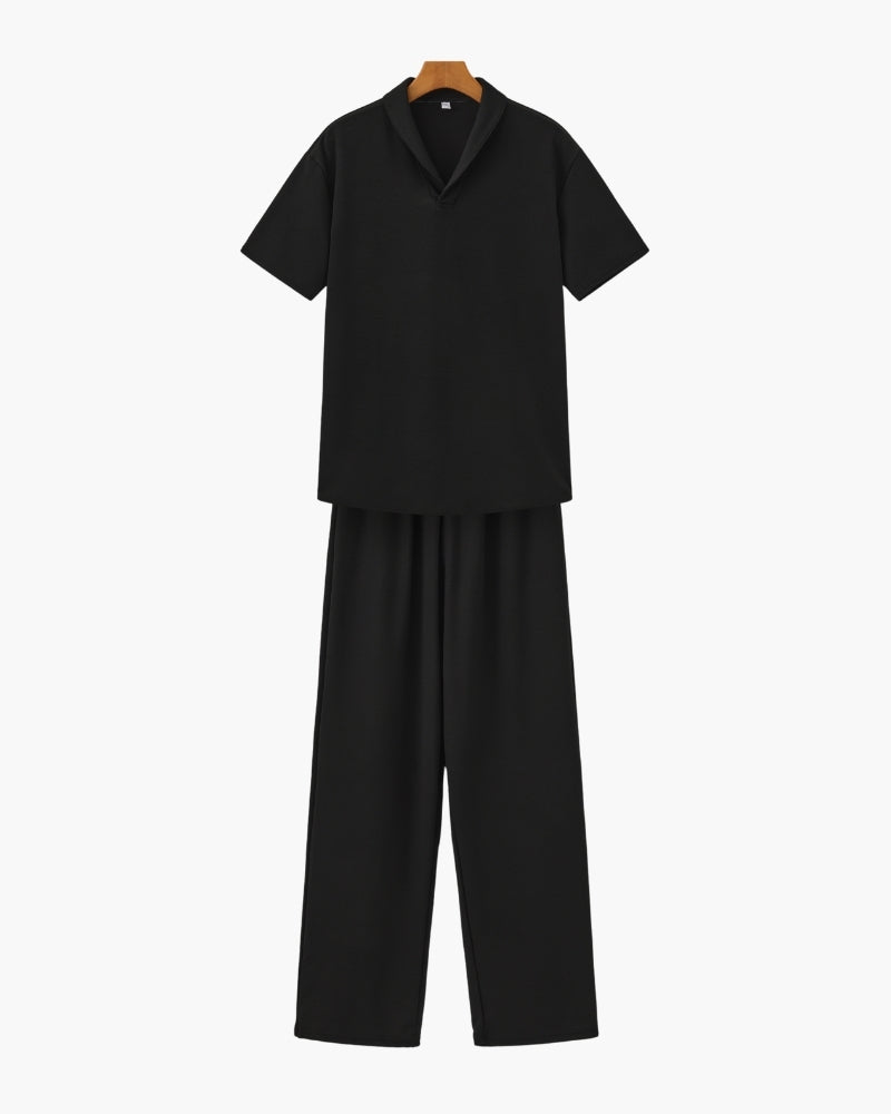 Baumwoll-Polo & Hosen-Set