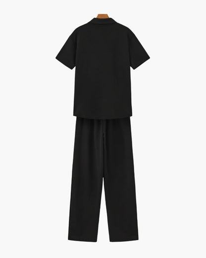 Baumwoll-Polo & Hosen-Set