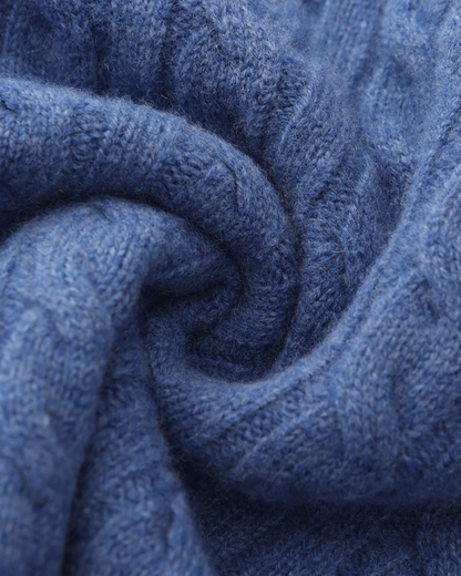 100% Kaschmir Gewebter Halbzip